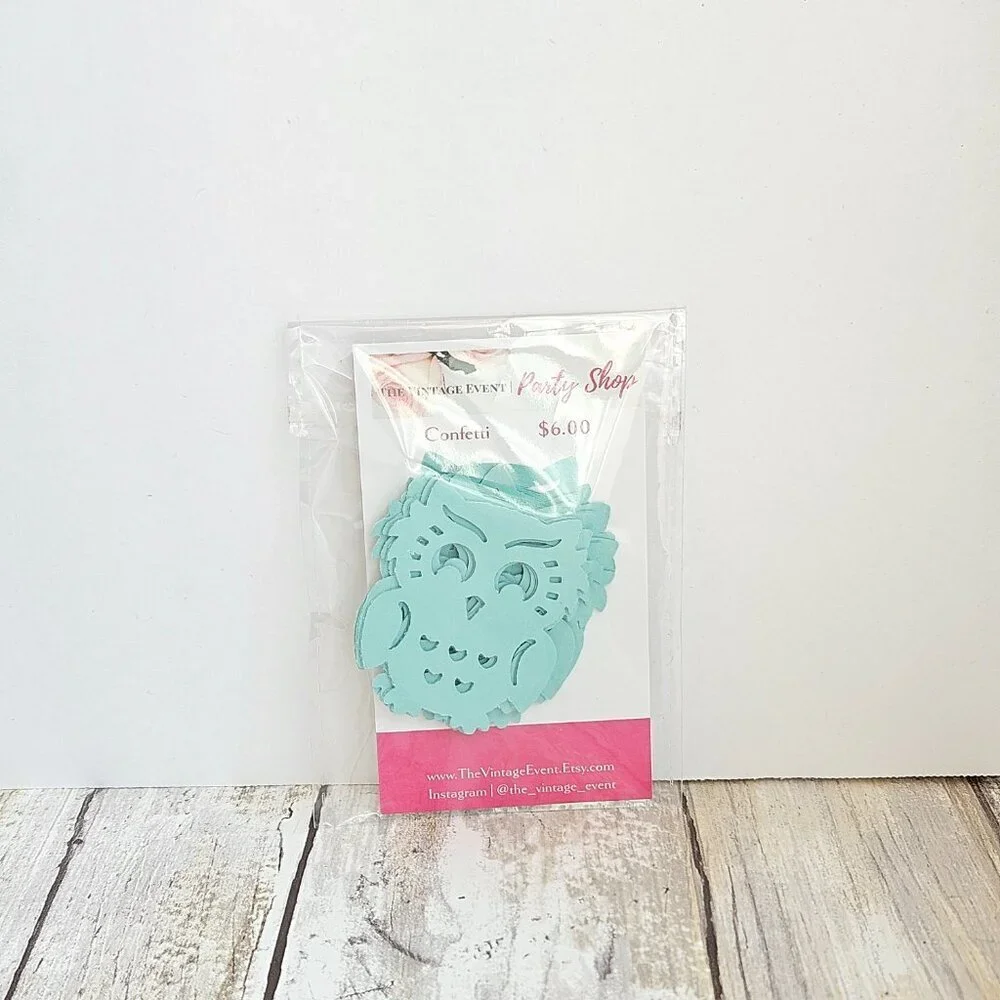 80 Pieces Owl Confetti for a Birthday Party- Boho